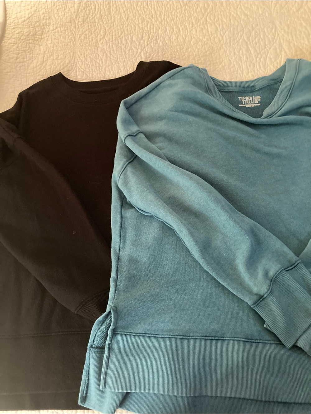 Classic Crewneck Sweatshirts - Black & Teal